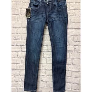 NV Jeans Lightly Distressed Straight Leg Beaded Pockets Sz Juniors 11 NEW w/tags